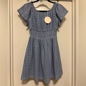 Wild Honey- eyelet lavender mini dress - size S- NWT